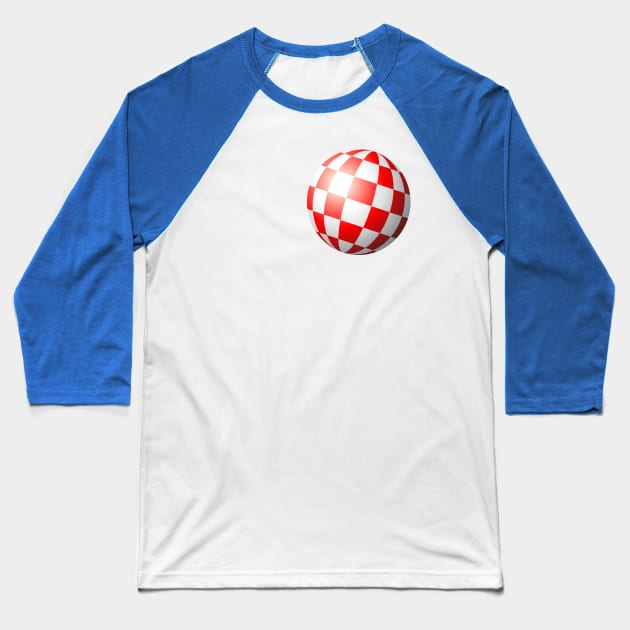 Amiga chequered boing ball (1984 CES Demo) Baseball T-Shirt by retrochris